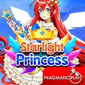 Starlight Princess game icon showing an angel-warrior above a starry reel grid